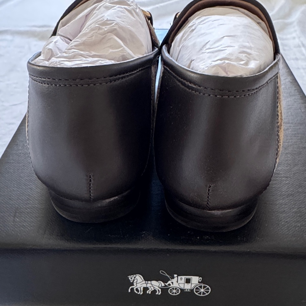 Coach Brown Loafers with Gold Accent - Picture 5 of 5
